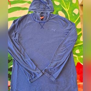 Womens Puma Long Sleeve Lightweight Hooded Tee